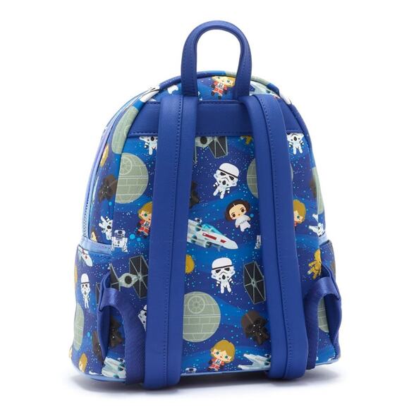 Loungefly Star Wars Mini Backpack Blue Chibi 2021 Disney Parks Exclusive RARE - Picture 7 of 9